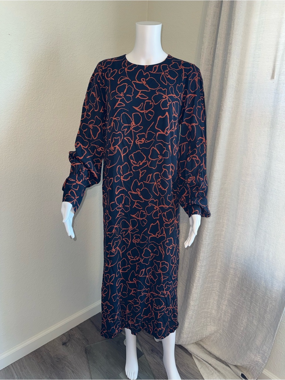 Phase Eight Cosmo Abstract Print Midi Dress – UK 12 Approx. US 8